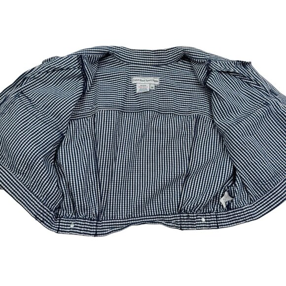 Calvin Klein Sport Vintage 80's/90's Gingham Print Cropped Jacket Women's MP - Picture 4 of 9